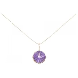 Autre Marque Collana in diamante e ametista Au750
