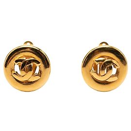 Vintage Coco Mark Clip Ohrringe von Chanel