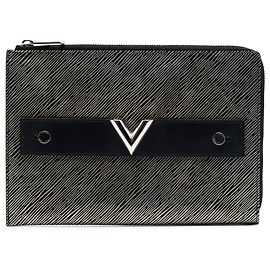 Pochette Esencial V en Epi Plateado Louis Vuitton