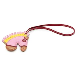 Hermès Pink Milo Lambskin Geegee Camail Bag Charm