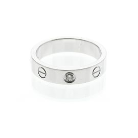 Cartier Mini Love Ring with 1 Diamond in White Gold
