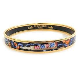 Bracelet jonc en émail et métal Hermès