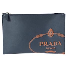 Borsa Clutch in Pelle Saffiano Prada