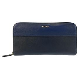 Cartera larga de cuero Saffiano Prada