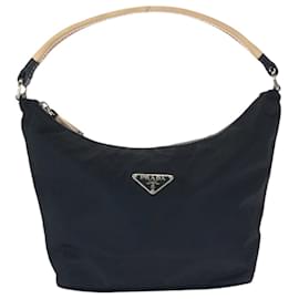 Borsa a mano Prada in nylon con placca logo