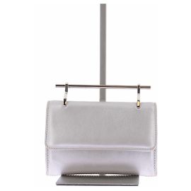 Borsa a spalla in pelle argentata M2malletier