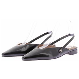 Hugo Boss Slingback de cuero charol negro