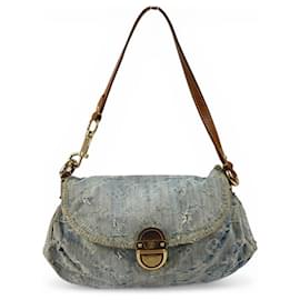 Borsa mini Pleaty in denim Monogram Louis Vuitton