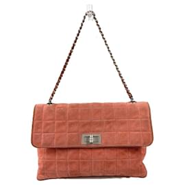 Borsa a Spalla in Suede Rosa Chanel 2.55
