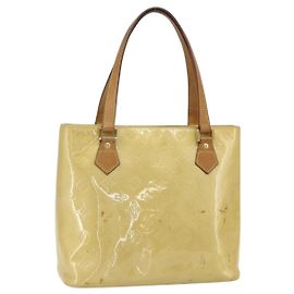 LOUIS VUITTON Borsa a Mano Monogram Vernis Houston Beige M91004 LV Auth ti3833