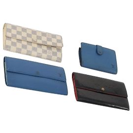 Portafoglio 4 pezzi LOUIS VUITTON Monogram Vernis Azur Epi Blu LV Auth BA12177