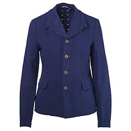 Comme Des Garcons Blazer Perforado Azul Marino Comme des Garçons