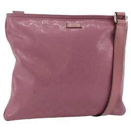 Borsa a Spalla GUCCI GG Implementation PVC Rosa Oro 201446 Auth ka3984