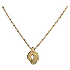 Collana Christian Dior in metallo dorato Auth ka3902