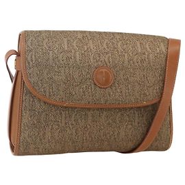 GUCCI Schultertasche Canvas Beige Gold 001 14 0712 Auth 175356