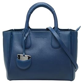 Borsa in pelle blu Nolita di Salvatore Ferragamo