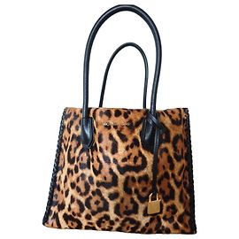 Borsa Michael Kors Mercer Leopardata in Pelo di Vitello