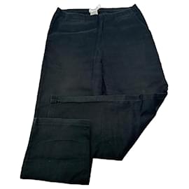 Vintage Issey Miyake Woll-Hose mit geradem Bein Schwarz M