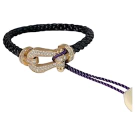 Fred Bracciale Force 10 in oro giallo 10 carati e diamanti