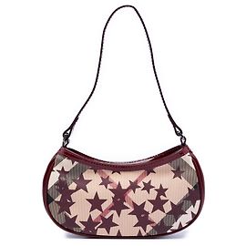 Hobo Burberry Beige Mini Supernova Check in tela rivestita con stelle