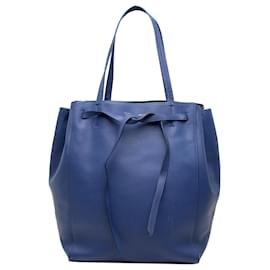 Céline Celine Blaue Kleine Leder Phantom Cabas Tasche