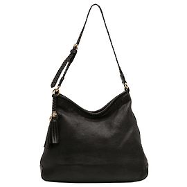 Borsa a Spalla Marrakech in Pelle Nera Gucci