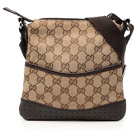 Gucci Beige Piccola Borsa a Tracolla in Tela GG Perforata