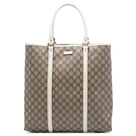 Gucci Beige GG Supreme Joy Vertikaltasche