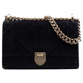 Dior Nero Piccolo Velluto Diorama Flap