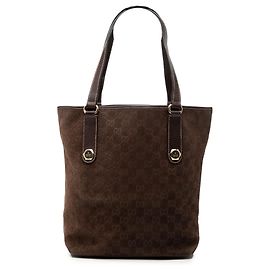 Gucci Braune GG Wildleder Charmy Tote