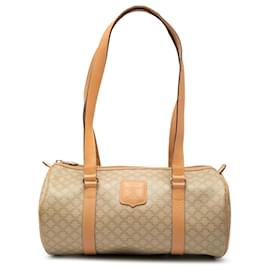 Céline Borsa a spalla in tela rivestita Macadam beige di Celine