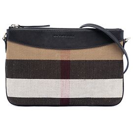 Borsa a tracolla Peyton in tela a quadri mega marrone Burberry