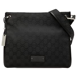 Borsa a tracolla Gucci in tela GG nera