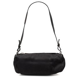 Borsa a spalla in nylon nero con logo Saint Laurent