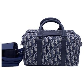 Dior Lingot 26 Boston Old Age Borsa a Spalla Nera in Tela