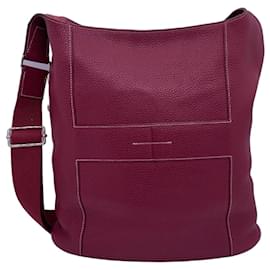 Borsa a tracolla Hermès in pelle rossa