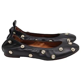 Bailarinas con Studs Lanvin en Cuero Negro