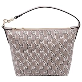 Borsa a Spalla Gucci GG Shadow Monogram Super Mini Ophidia in Pelle Beige