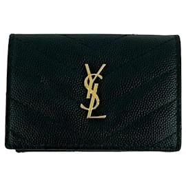 Portefeuille en cuir Yves Saint Laurent à trois volets