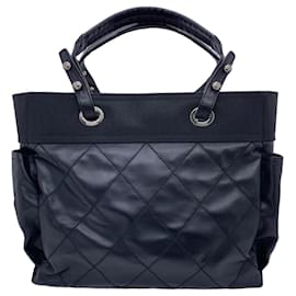 Borsa Tote Chanel Nera in Tessuto