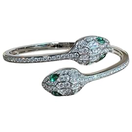 Bracciale Bulgari Serpenti Viper doppia testa di serpente oro bianco