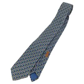 HERMES Necktie Silk Blue Auth 174885A - Hermès
