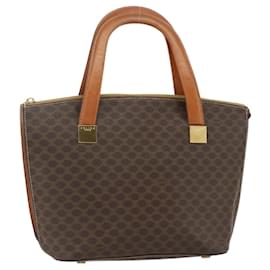 Borsa a mano in tela Macadam CELINE in pelle PVC marrone oro Auth 176559 - Céline