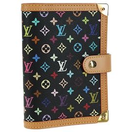 LOUIS VUITTON Cubierta de Planificador Diario PM Multicolor Negro R20895 Auth 175790M