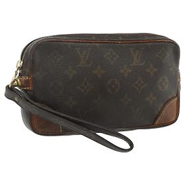 LOUIS VUITTON Monogram Marly Dragonne PM Clutch Bag M51827 LV Auth ti3868