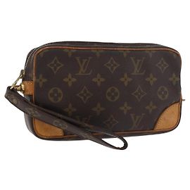LOUIS VUITTON Monogram Marly Dragonne PM Clutch Bag M51827 LV Auth BA12140