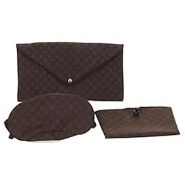 LOUIS VUITTON Set da Viaggio Monogram Mini Lin Marrone M99204 LV Auth 175492M