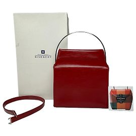 Vintage Givenchy Handtasche aus strukturiertem Leder in Rot
