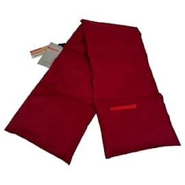Bufanda acolchada Vintage Prada Sport Linea Rossa Roja