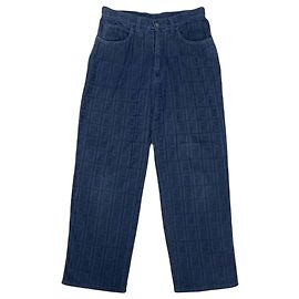 Pantalones de algodón monograma Zucca azul marino Fendi